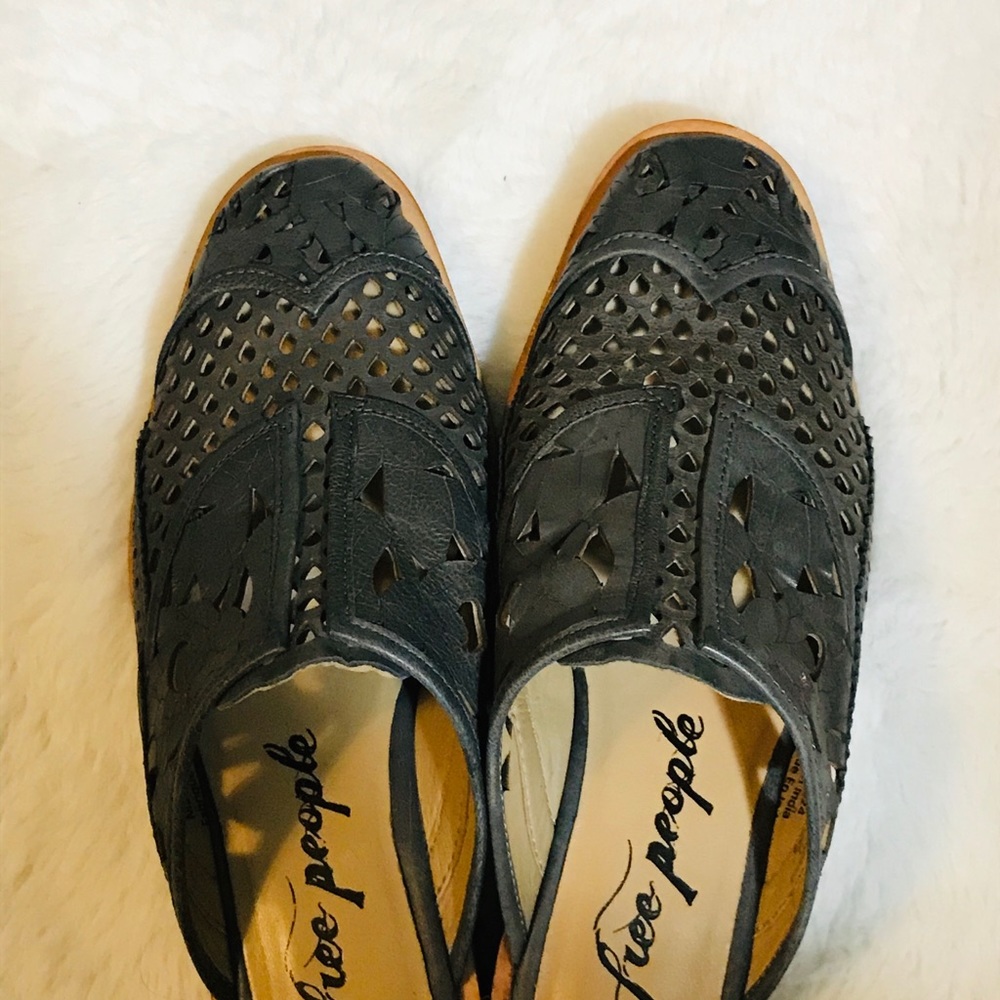 🥰Free People 35 Paramount Cutout Leather Grey